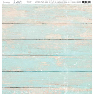 Scrapbooking  Heidi Swapp Set Sail Double-Sided Cardstock 12"X12" Wood Paper 12"x12"