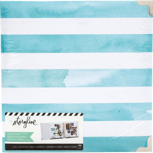 Scrapbooking  Heidi Swapp Storyline2 D-Ring Album 8.5"X11" Watercolor Stripe Paper Collections 12x12