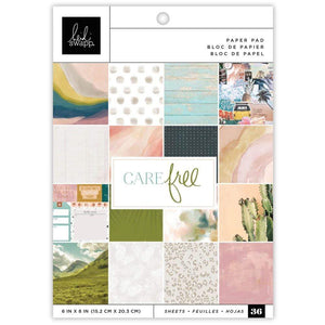 Scrapbooking  Heidi Swapp Care Free Single-Sided Paper Pad 6"X8" 36/Pkg Paper Pad
