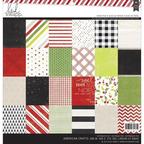 Scrapbooking  Heidi Swapp Oh What Fun 12x12 Paper Pad Paper Pad