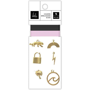 Scrapbooking  Heidi Swapp Old School Metal Charms 8pk Paper Pad