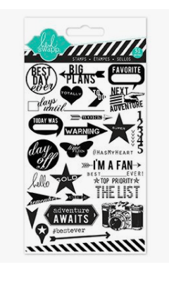 Scrapbooking  Heidi Swapp Best Day Ever Stamp Set  - 31 pack Paper Collections 12x12