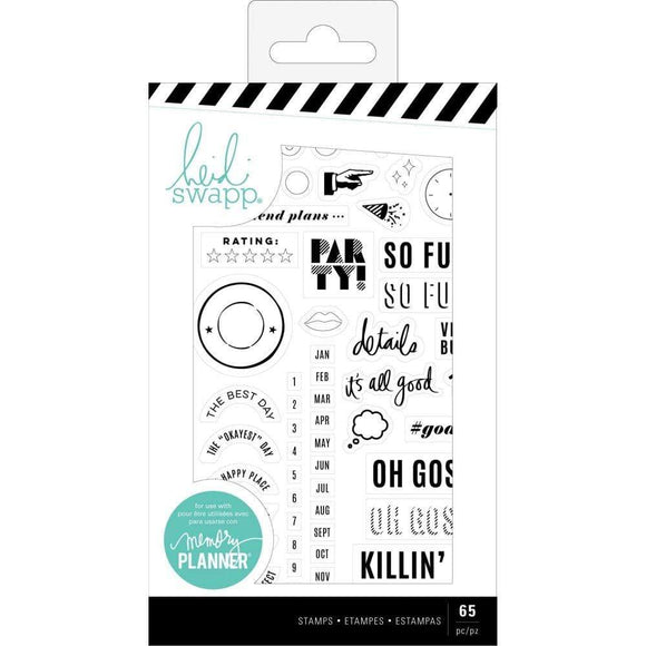 Scrapbooking  Heidi Swapp Memory Planner Clear Stamps Color Fresh, Everyday Stamps