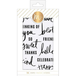 Scrapbooking  Heidi Swapp Minc Clear Stamps 14/Pkg Sentiments Paper Collections 12x12