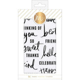 Scrapbooking  Heidi Swapp Minc Clear Stamps 14/Pkg Sentiments Paper Collections 12x12