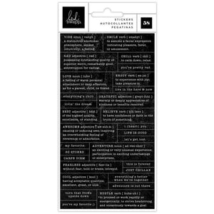 Scrapbooking  Heidi Swapp Old School Definition Stickers 58/Pkg Stamps