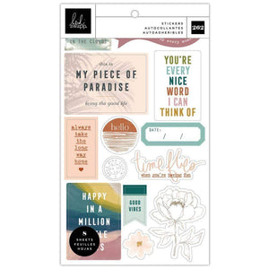 Scrapbooking  Heidi Swapp Care Free Sticker Book W/Champagne Foil 262/Pkg stickers