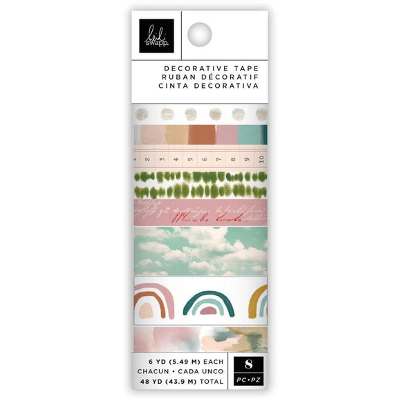 Scrapbooking  Heidi Swapp Care Free Washi Tape Rolls 8/Pkg 6 Yards Each Washi
