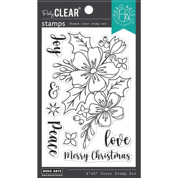 Scrapbooking  Hero Arts Clear Stamps Christmas Rose dies