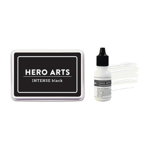 Scrapbooking  Hero Arts Dye Ink Pad + Reinker Bundle Intense Black INK