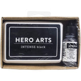 Scrapbooking  Hero Arts Dye Ink Pad + Reinker Bundle Intense Black INK