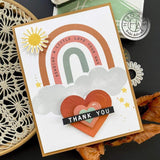 Scrapbooking  Hero Arts Clear Stamp Rainbow Heroscape 6"x8" stamp