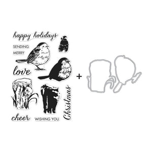 Scrapbooking  Hero Arts Clear Stamp & Die Combo Color Layering Robin stamps