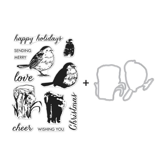 Scrapbooking  Hero Arts Clear Stamp & Die Combo Color Layering Robin stamps