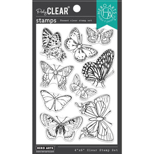 Scrapbooking  Hero Arts Clear Stamps 4"X6" Beautiful Butterflies stamps