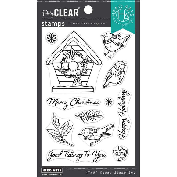 Scrapbooking  Hero Arts Clear Stamps Christmas Robins stamps