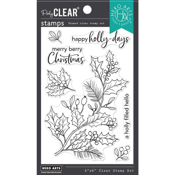 Scrapbooking  Hero Arts Clear Stamps Holly Berries stamps
