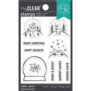 Scrapbooking  Hero Arts Cling Stamp 3"X4" Make Your Own Snow Globe stamps
