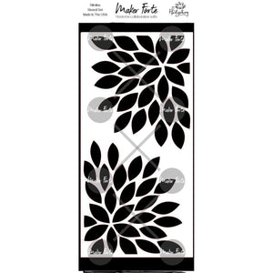 Scrapbooking  Maker Forte Stencils By Hedgehog Hollow 4"X8" Dahlia Slimline Stencil