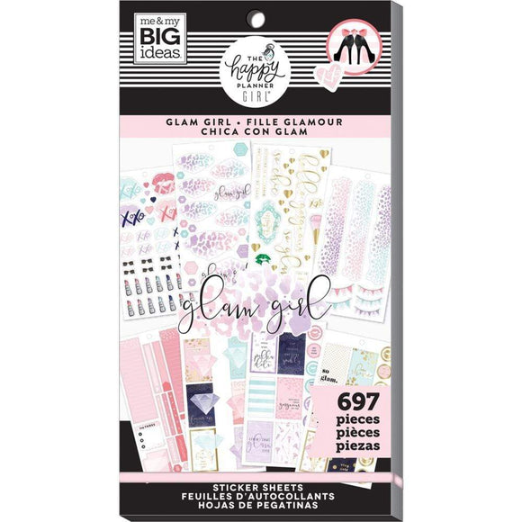 Scrapbooking  Happy Planner Sticker Value Pack Glam Girl, 697/Pkg Planners