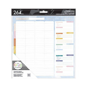 Scrapbooking  Happy Planner Undated Weekly Wall Calendar 9"X9" Family Schedule Planners