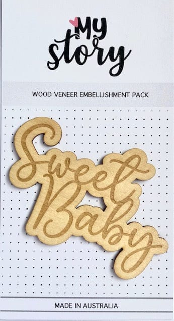 Scrapbooking  My Story Sweet Baby Wood Veneer Embellishments