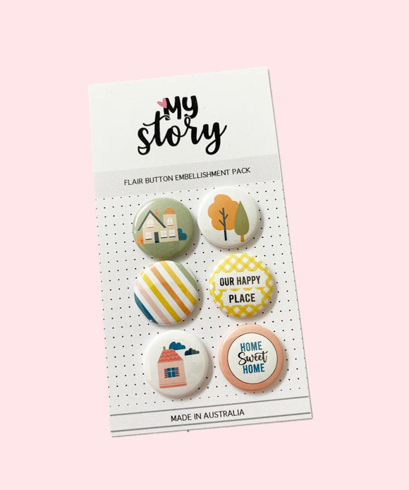 Scrapbooking  My Story Scrapbooking Flair Embellishments- Home Embellishments