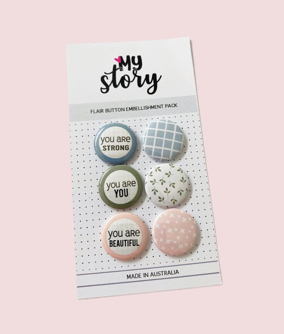 Scrapbooking  My Story Scrapbooking Flair Embellishments- You Are 2 Embellishments