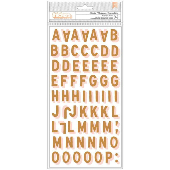 Scrapbooking  Jen Hadfield Peaceful Heart Thickers Stickers 134/Pkg Alphas