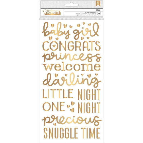 Scrapbooking  Night Night Baby Girl Thickers Stickers 5.5