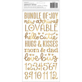 Scrapbooking  Night Night Baby Girl Thickers Stickers 5.5"X11" 151/Pkg Words & Numbers/Gold Foiled Foam Alphas