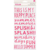 Scrapbooking  Sun & Fun Thickers Stickers 118/Pkg Phrase/Puffy Alphas