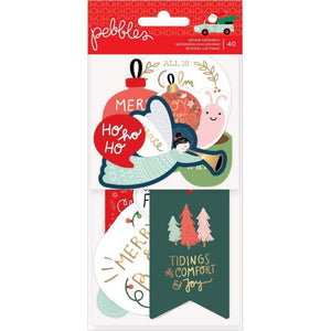 Scrapbooking  Merry Little Christmas Ephemera Cardstock Die-Cuts 40/Pkg Phrases W/Gold Foil Accents Ephemera