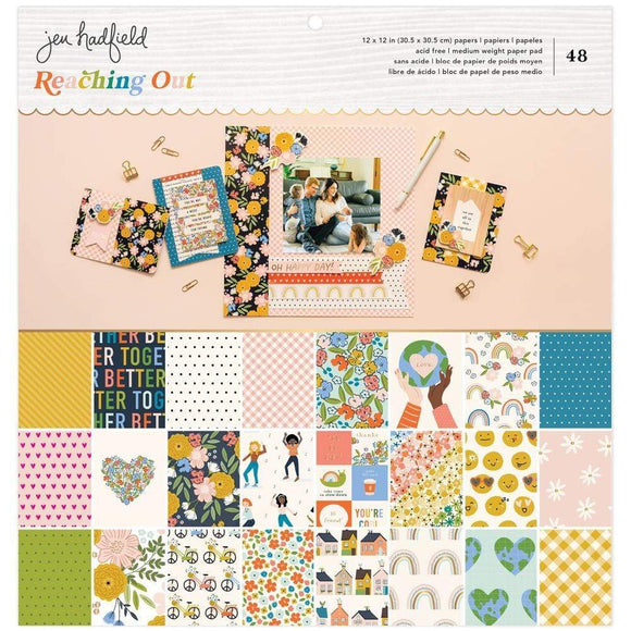 Scrapbooking  American Crafts Jen Hadfield Reaching Out Single-Sided Paper Pad 12