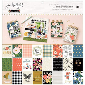 Scrapbooking  ****IN TRANSIT **Jen Hadfield The Avenue-Sided Paper Pad 12"X12" 36/Pkg , 12 Designs Paper Pad