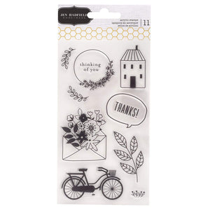 Scrapbooking  Jen Hadfield - This Is Family, Clear Acrylic Stamps, 11pk Ephemera