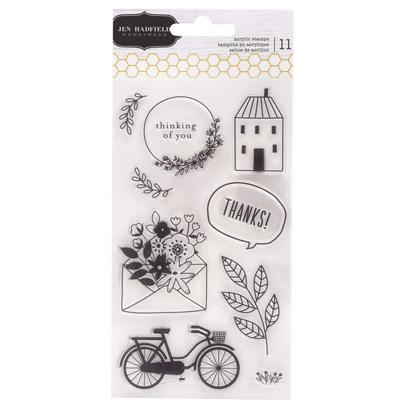 Scrapbooking  Jen Hadfield - This Is Family, Clear Acrylic Stamps, 11pk Ephemera