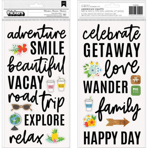 Scrapbooking  Chasing Adventures Thickers Stickers 5.5"X11" 62/Pkg stickers