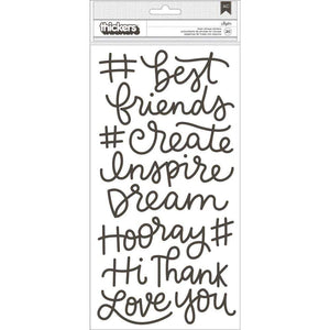 Scrapbooking  Girl Squad Thickers Stickers 5.5"X11" 30/Pkg Phrases/Foam stickers