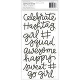 Scrapbooking  Girl Squad Thickers Stickers 5.5"X11" 30/Pkg Phrases/Foam stickers