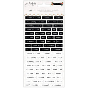Scrapbooking  Jen Hadfield The Avenue Puffy Stickers 70/Pkg Phrase/Puffy Stickers