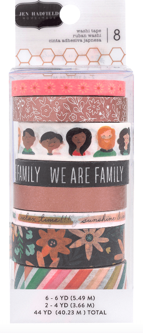 Scrapbooking  Jen Hadfield - This Is Family, Washi Tape - Copper Foil 8pk WASHI Tape
