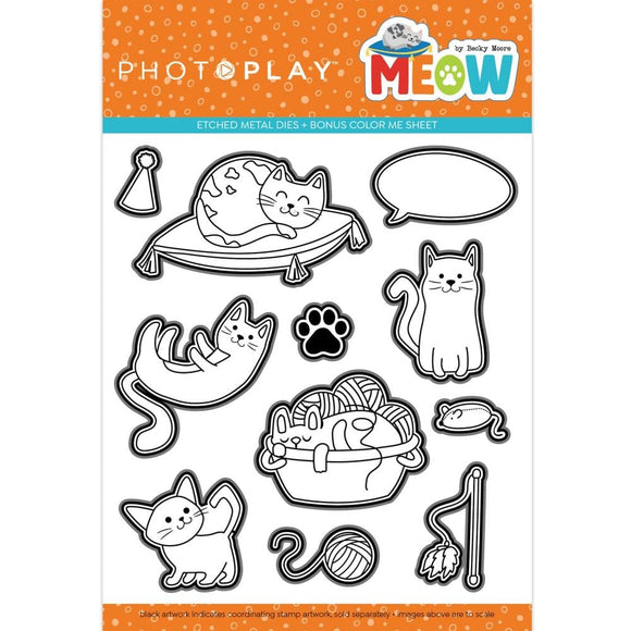Scrapbooking  Photo Play Etched Die Meow dies
