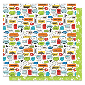 Scrapbooking  Photo Play Meow Double-Sided Cardstock 12"X12" -Here Kitty Kitty Paper 12"x12"