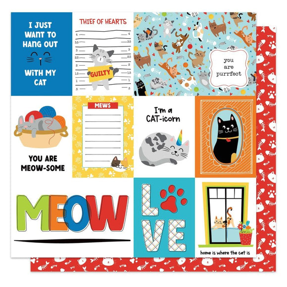 Scrapbooking  Photo Play Meow Double-Sided Cardstock 12