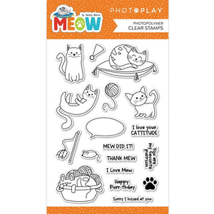 Scrapbooking  PhotoPlay Photopolymer Clear Stamps Meow stamps