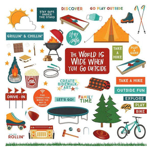 Scrapbooking  Cabin Fever Stickers 12"X12" Elements stickers