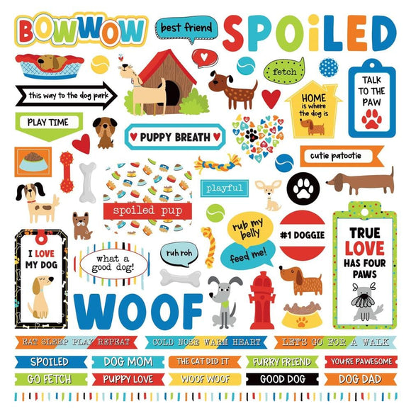 Scrapbooking  Photo Play Bow Wow Stickers 12