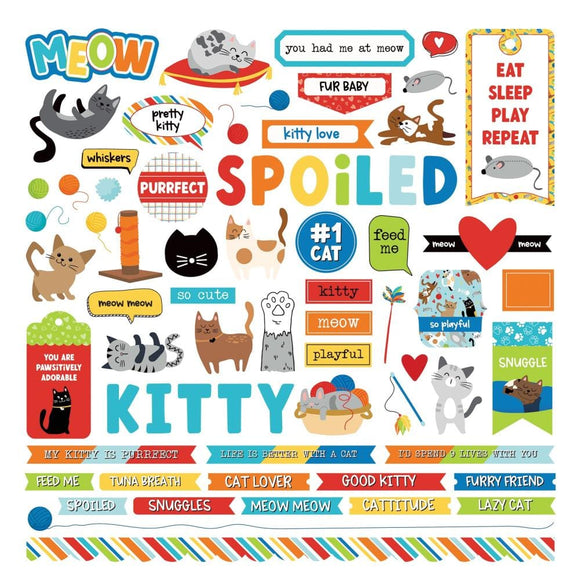 Scrapbooking  Photo Play Meow Stickers 12