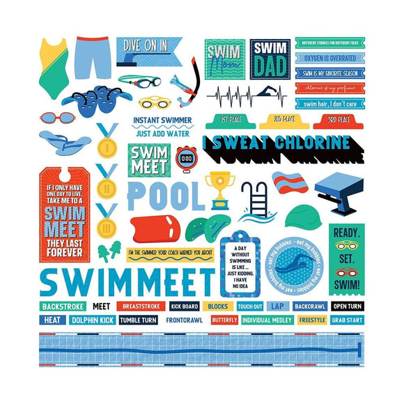 Scrapbooking  Photoplay MVP Swimming Stickers 12